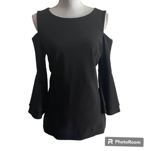 Boston Proper Travel Collection Cold Shoulder Double Ruffle Long Sleeves… - Picture 16 of 16